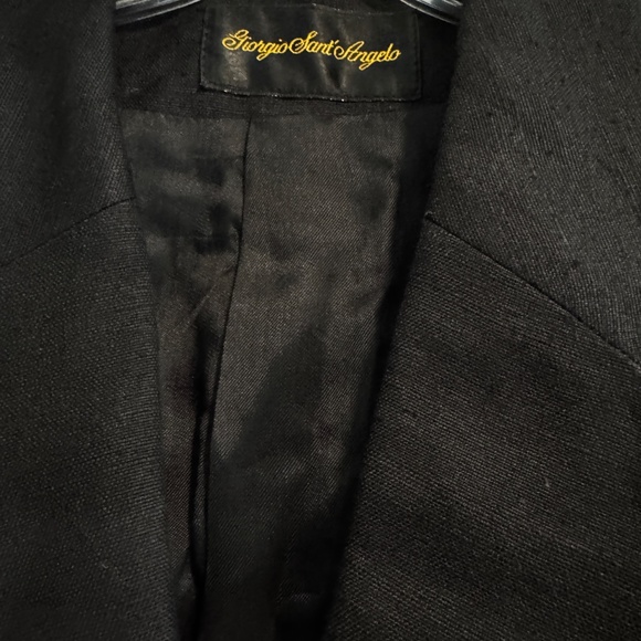 Giorgio Sant’Angelo Black Structured Blazer – Silver Buttons – Classic Fit (Wom - Picture 2 of 6